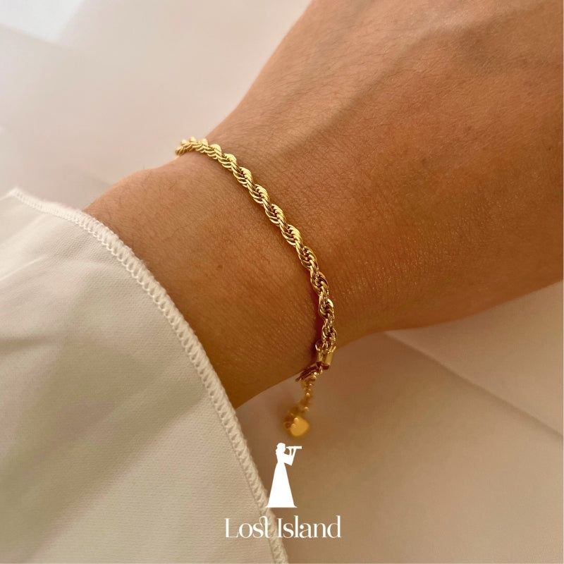 Pulseira Cordão Baiano Banho Ouro 18k