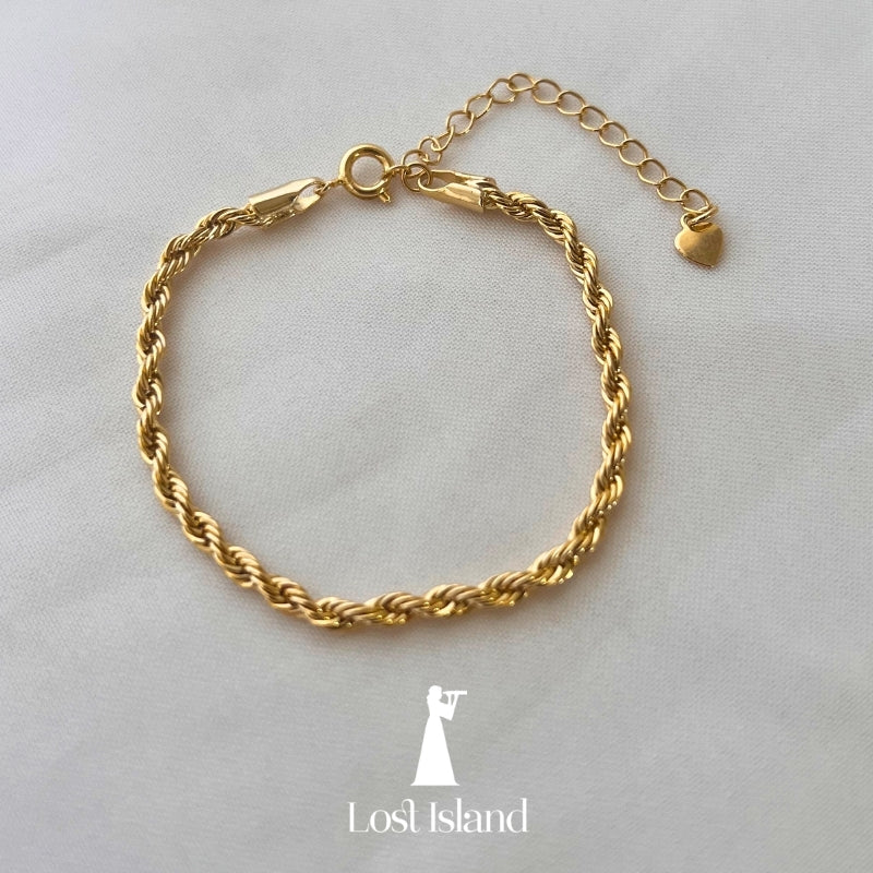 Pulseira Cordão Baiano Banho Ouro 18k