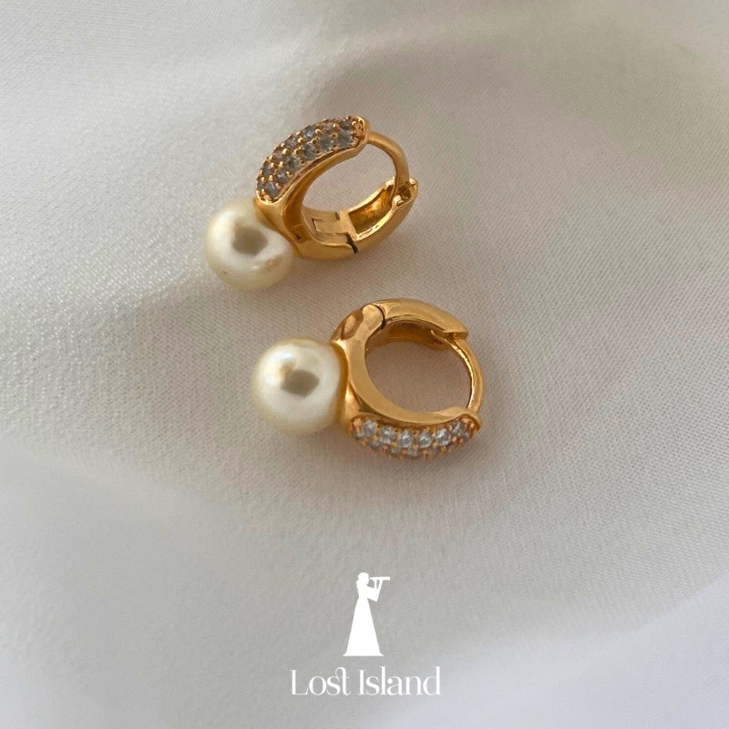 Brinco Banhado a Ouro 18k Cravejado em Zircônia