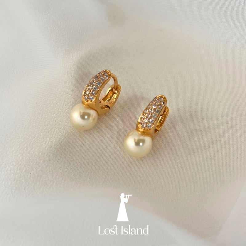 Brinco Banhado a Ouro 18k Cravejado em Zircônia
