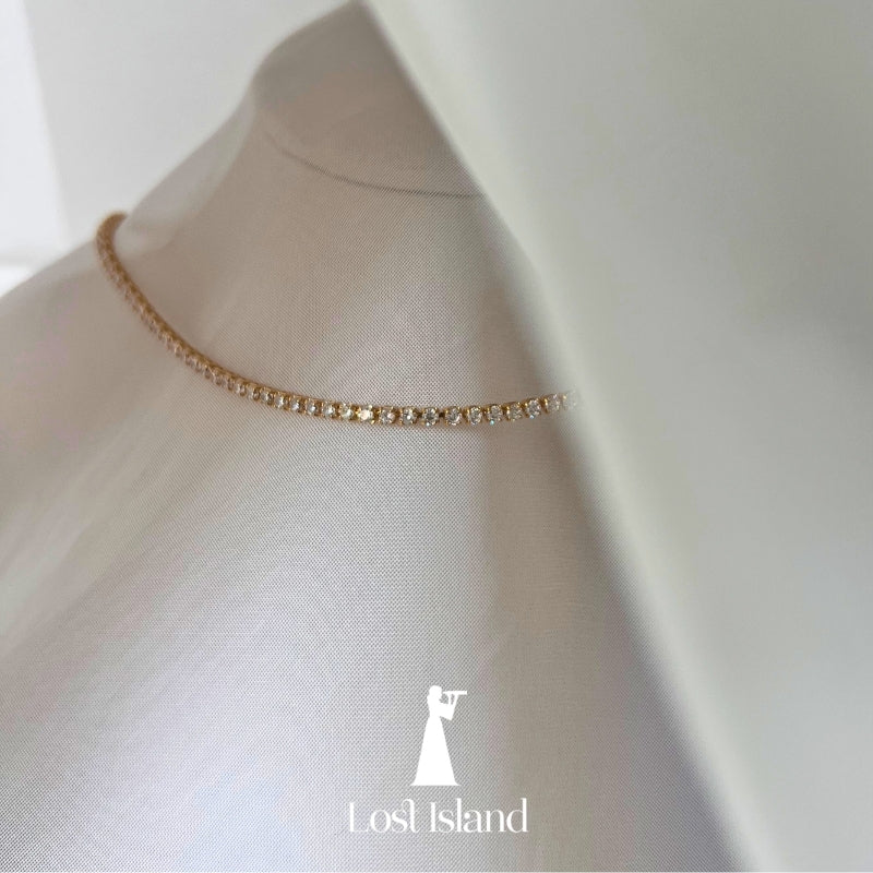 Chocker Mini Riviera Banho Ouro 18k
