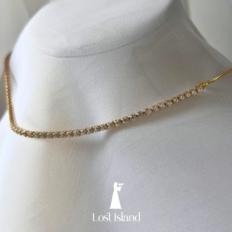 Chocker Mini Riviera Banho Ouro 18k
