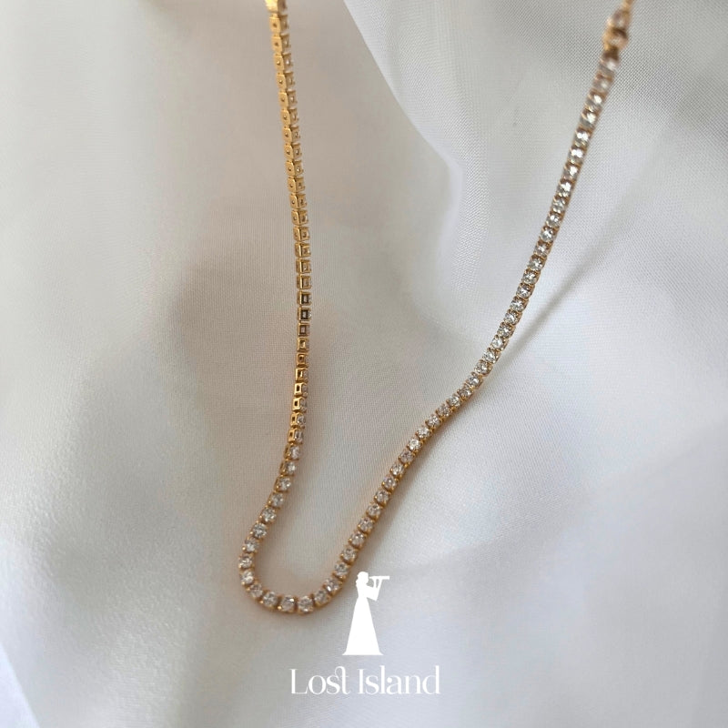 Chocker Mini Riviera Banho Ouro 18k