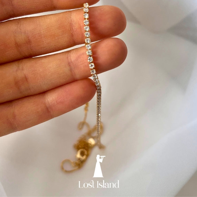 Chocker Mini Riviera Banho Ouro 18k