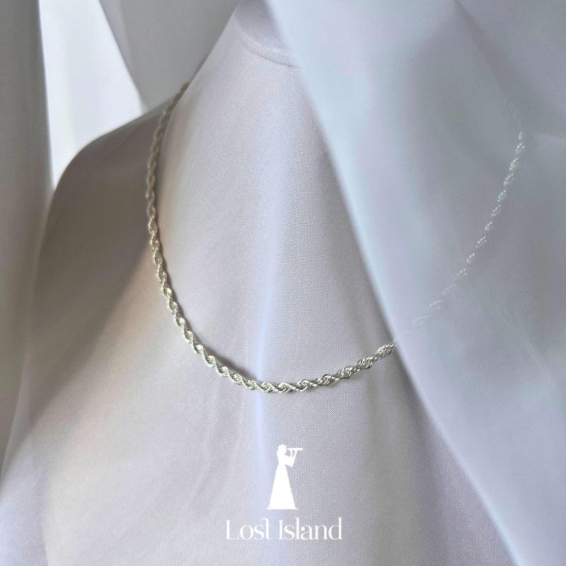 Chocker Cordão Baiano Banho Prata