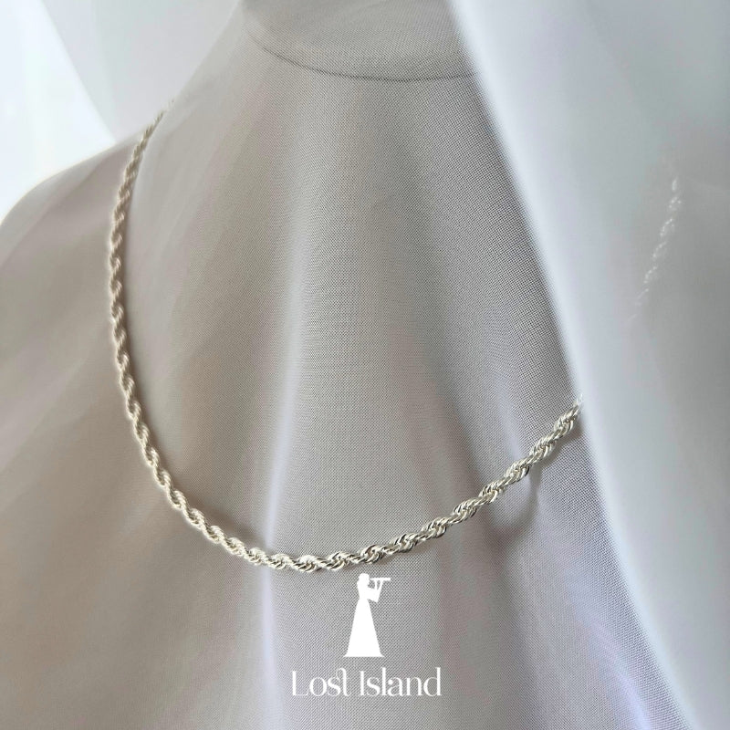 Chocker Cordão Baiano Banho Prata