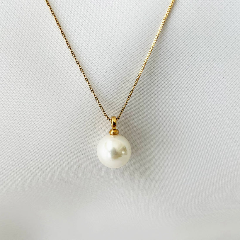 Conjunto Clássico de Pérolas Banho Ouro 18k