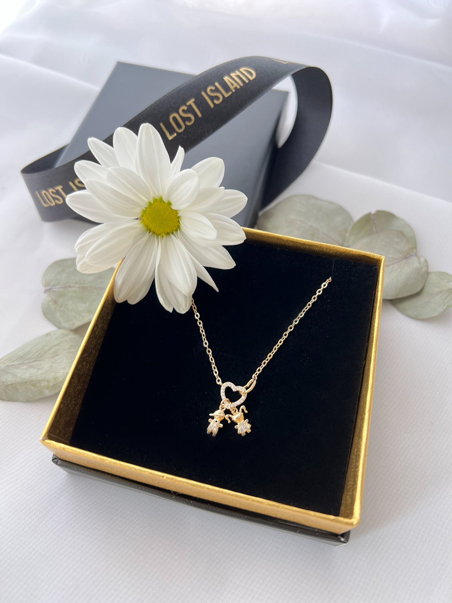 Pulseira Filhos Coração Cravejado Banho 18k