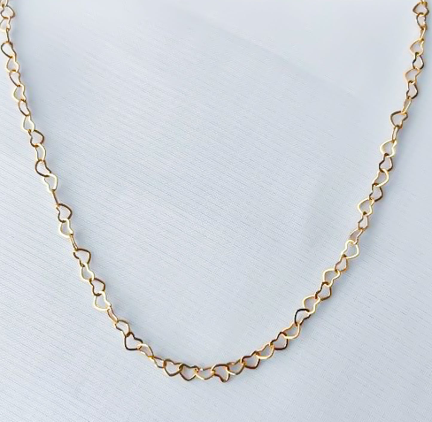Colar Chocker Elos de Coração Banho 18k