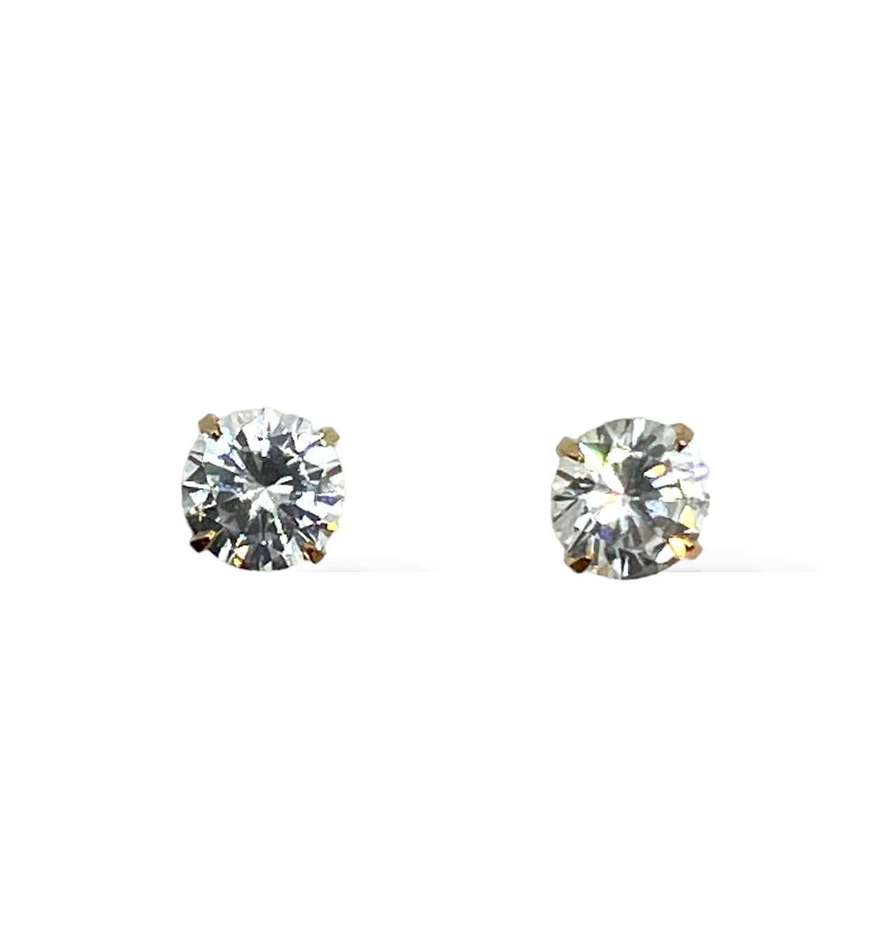 Brinco Ponto de Luz em Zircônia Banho Ouro 18k