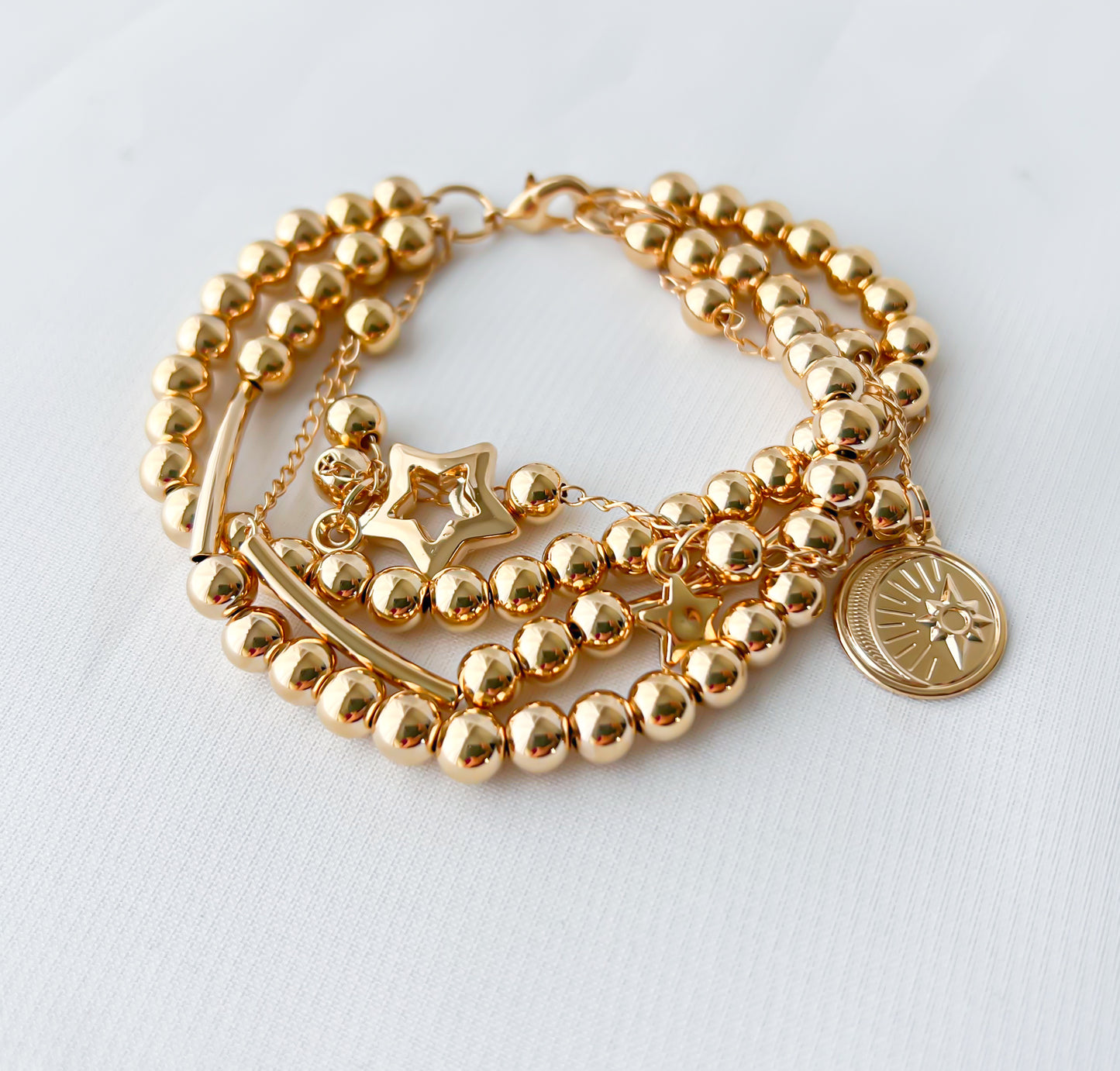 Pulseira Star e Show Banho Ouro 18k