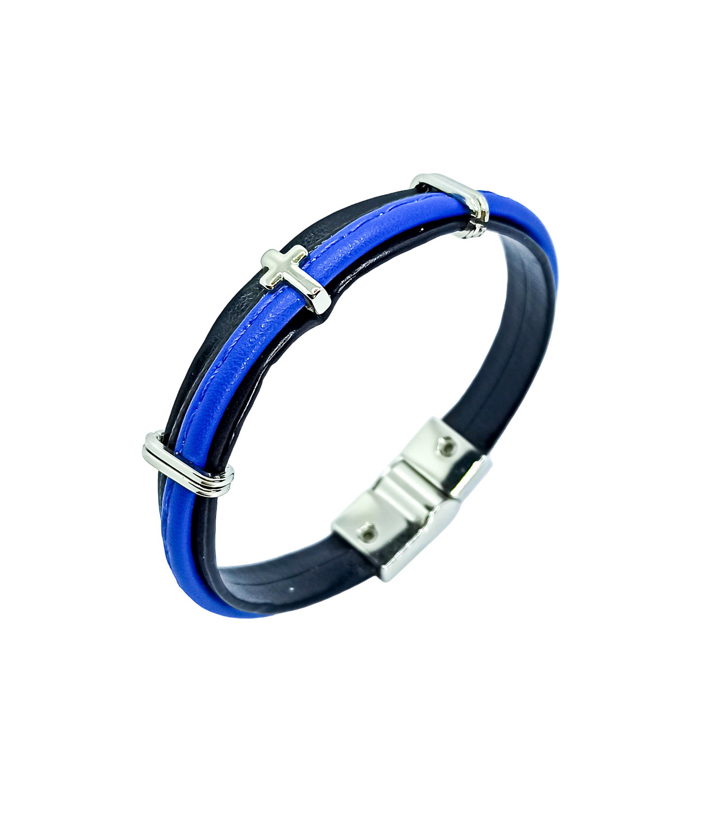 Pulseira Blue Cross Metal