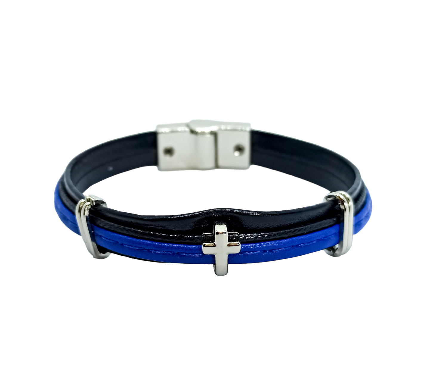 Pulseira Blue Cross Metal