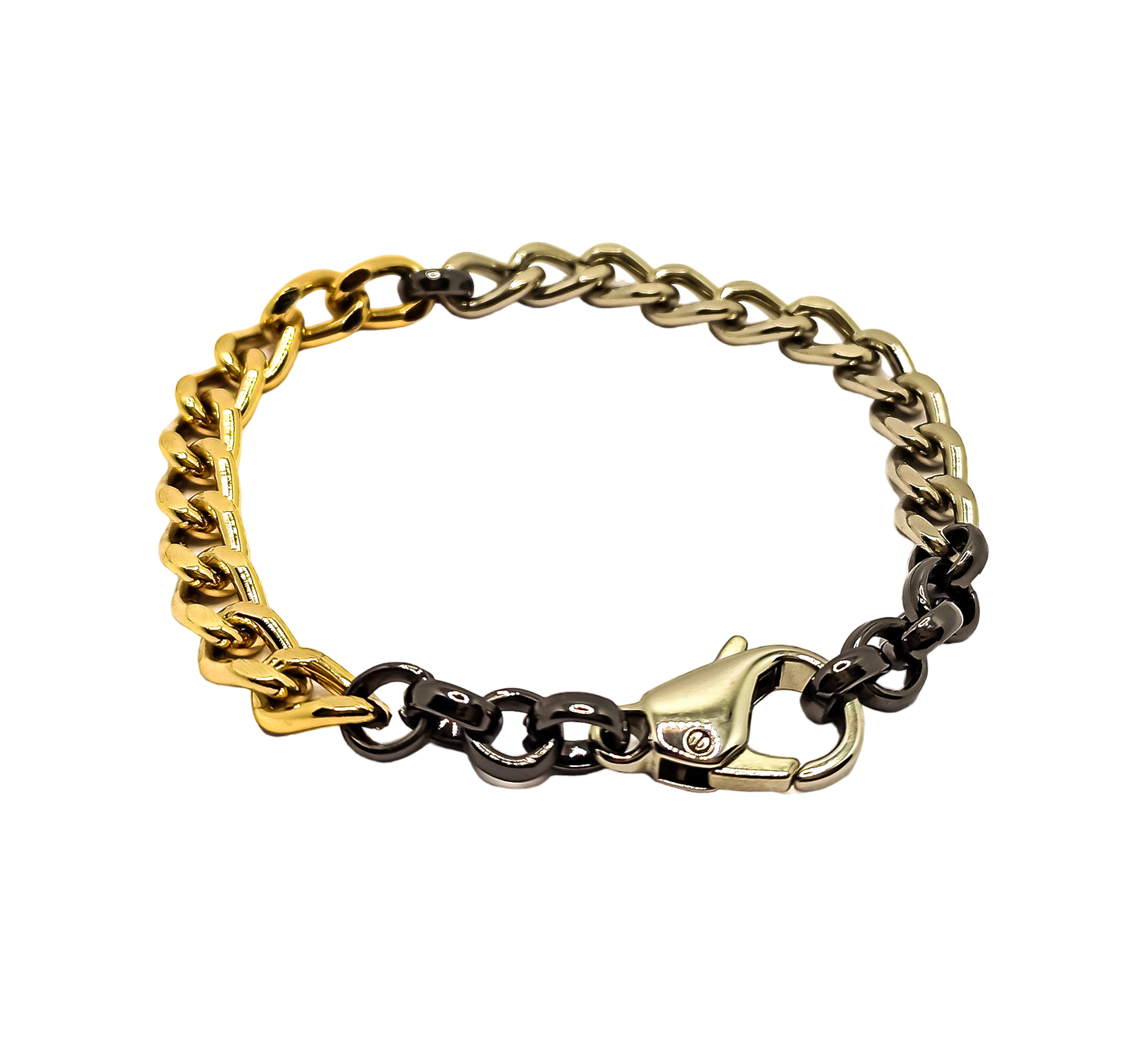 Pulseira Urban Classic Banho Grafite e Dourado