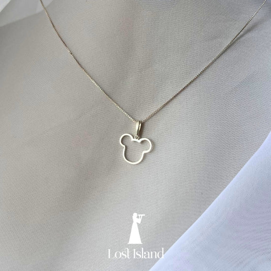 Colar  com Pingente Mickey - Prata 925