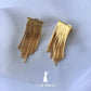 Brinco Franja Dourada Banho Ouro 18k