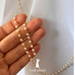 Colar Longo Mini perolas Banho Ouro 18k