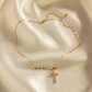 Colar com Pingente de Cruz Banho Ouro 18k